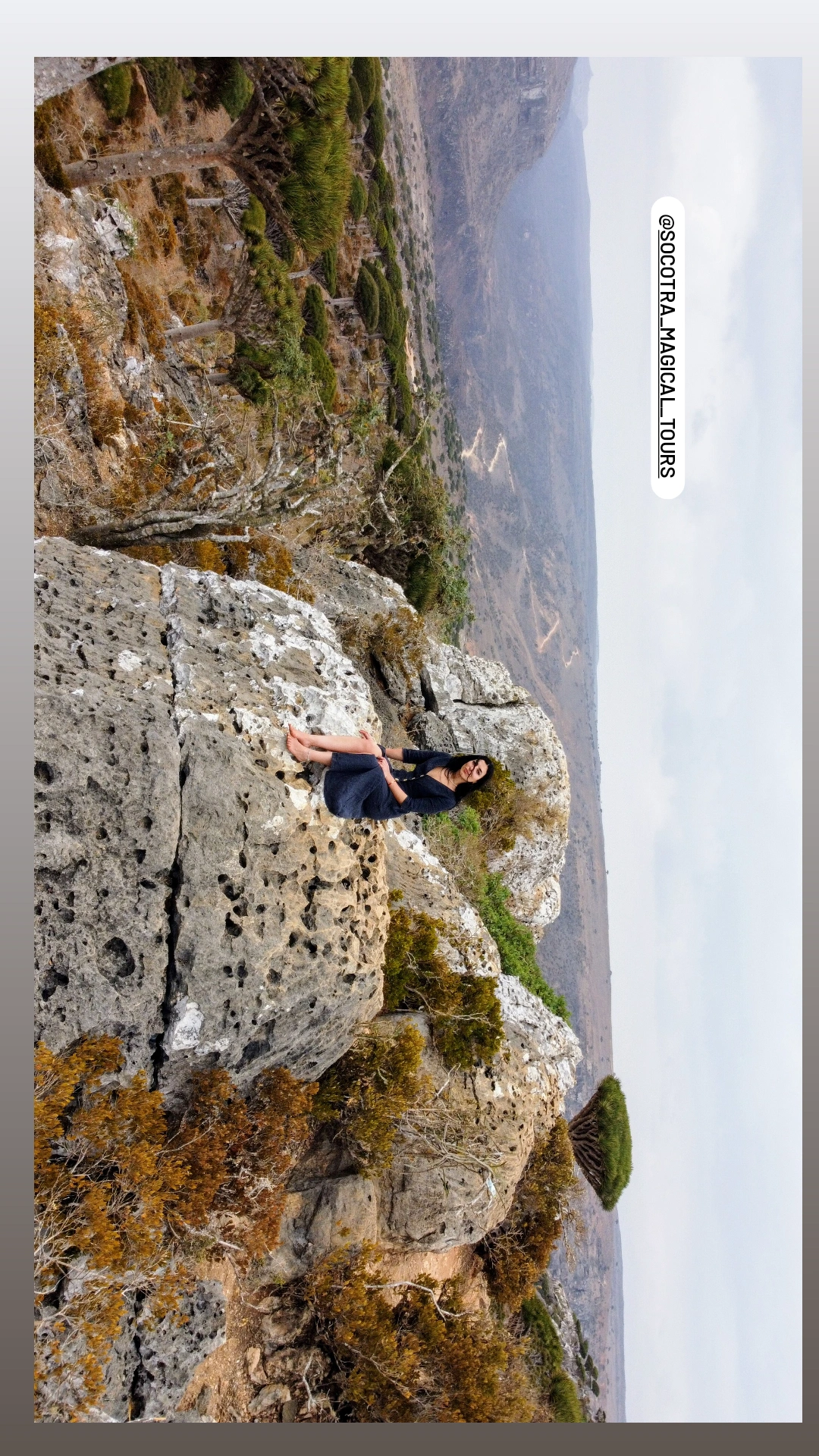 Visitors enjoying Socotra landscapes